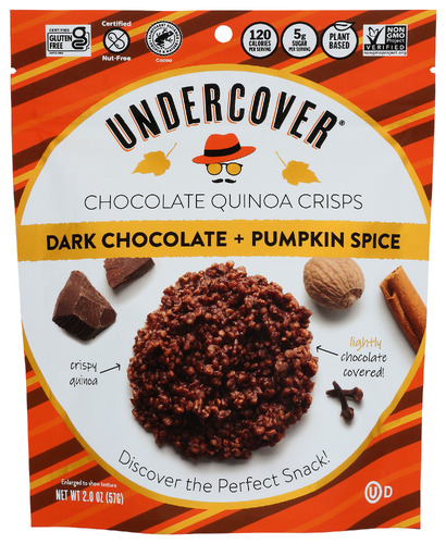 Undercover Quinoa Crisp Quinoa Dk Chc Pmpk 2 Oz