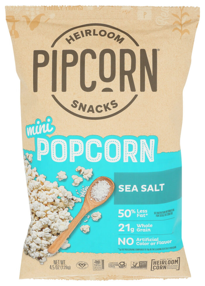 Pipcorn Popcorn Mini Sea Salt 4.50 Oz - Image 1