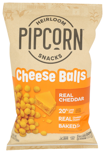 Pipcorn Cheese Balls Cheddar 4.50 Oz