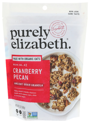 Purely Elizabeth Granola Crnbry Pecan Org3 12 Oz
