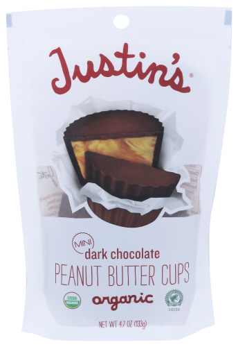 Justins Choc Dark Pb Minis Org 4.70 Oz