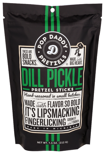 Pop Daddy Popcorn & Pretz Pretzels Pickle Dill 7.50 Oz