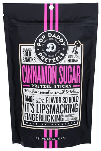 Pop Daddy Popcorn & Pretz Pretzels Cinnamon Sugar 7.50 Oz