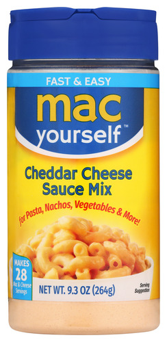 Mac Yourself Cheese Sauce Mix Cheddar 9.30 Oz