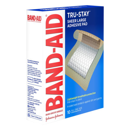 Band-Aid, Tru-Stay Sheer Large Adhesive Pad, Case Of 3, 10 Ct