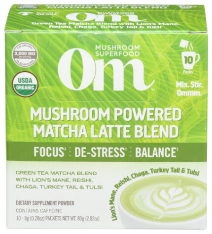 Om Mushrooms Mushrm Matcha 10Pkt 2.82 Oz