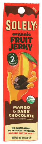 Solely Fruit Jerky Mango Choc 0.80 Oz