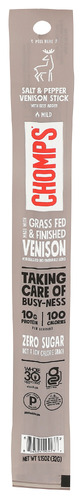Chomps Venison Stick Pppr Salt 1.15 Oz