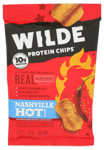 Wilde Snacks Chips Protein Nshvlle Hot 2.25 Oz