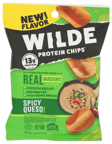 Wilde Snacks Chips Protein Spicy Queso 1.34 Oz
