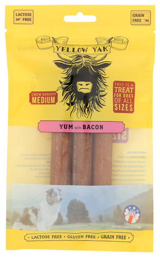 Yellow Yak Dog Chew Bacon 4.50 Oz