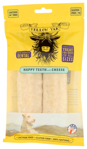 Yellow Yak Treat Dog Chz Hppy Teeth 4 Oz