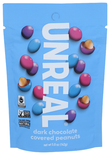 Unreal Choc Dk Candy Ctd Pnuts 5 Oz