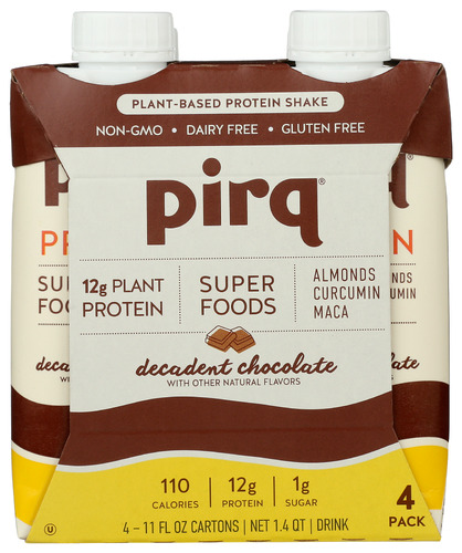 Pirq Plant Prtn Chocolate 4Pk 44 Fo