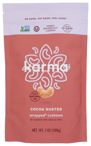 Karma Cashews Cocoa Dusted Wrap 7 Oz