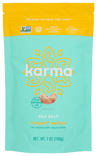 Karma Cashews Sea Salt Wrapped 7 Oz