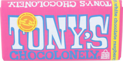 Tonys Chocolonely Bar Choc White Rspbry Pop 6.35 Oz