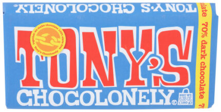 Tonys Chocolonely Bar Chocolate Dark 6.35 Oz
