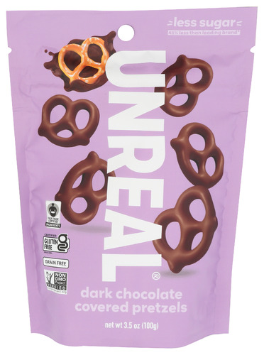 Unreal Pretzels Dark Chocolate 3.50 Oz