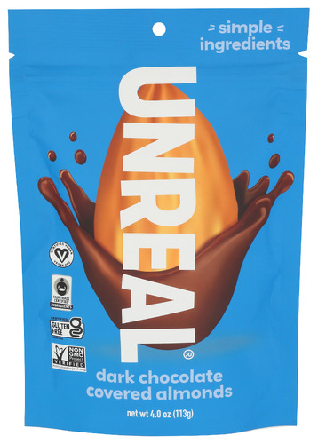 Unreal Almonds Dark Chocolate 4 Oz