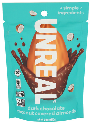 Unreal Almonds Drk Choc Coconut 4 Oz