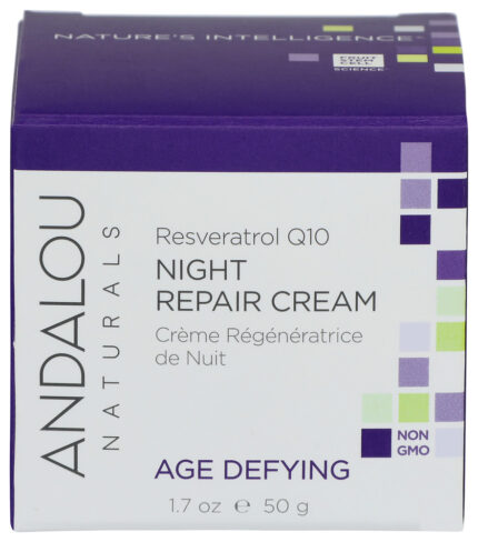 Andalou Naturals Night Crm Repair Resvrtrl Q10 1.70 Oz