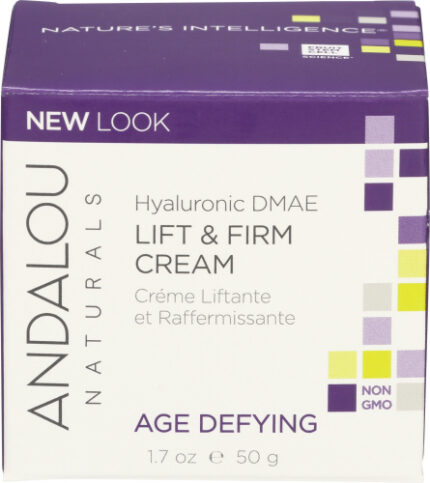 Andalou Naturals Face Crm Lift&Firm Hyaluroni 1.70 Oz