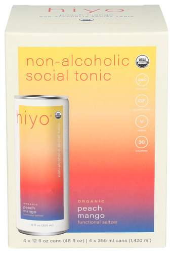 Hiyo Na Mocktl Peach Mngo 4Pk 48 Fo