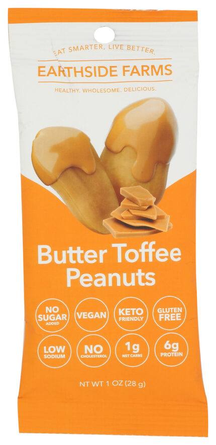 Earthside Farms Peanuts Butter Toffee 1 Oz