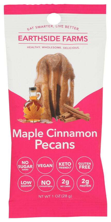 Earthside Farms Pecans Maple Cinnamon 1 Oz
