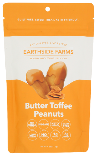 Earthside Farms Peanuts Butter Toffee 4 Oz