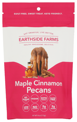 Earthside Farms Pecans Maple Cinnamon 4 Oz