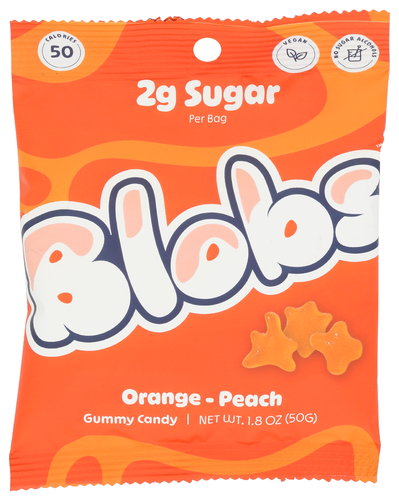 Blobs Candy Orange Peach Gummy 1.80 Oz