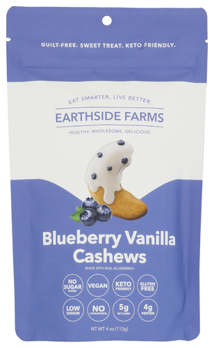 Earthside Farms Cashews Bluebrry Vanilla 4 Oz