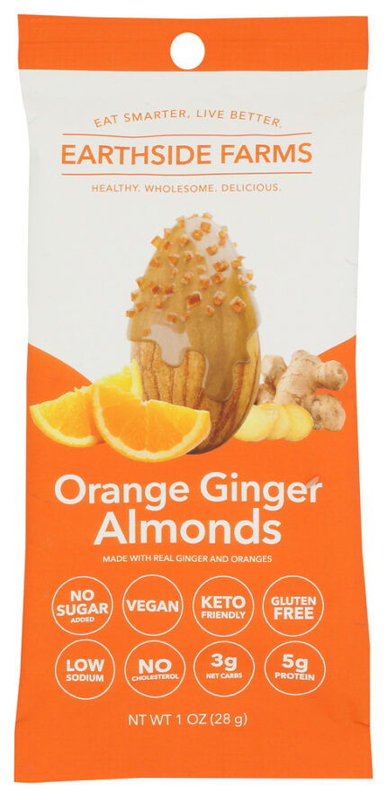 Earthside Farms Almonds Orange Ginger 1 Oz