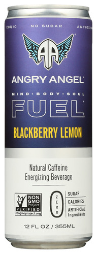 Angry Angel Drink Energy Blkbry Lemon 12 Fo