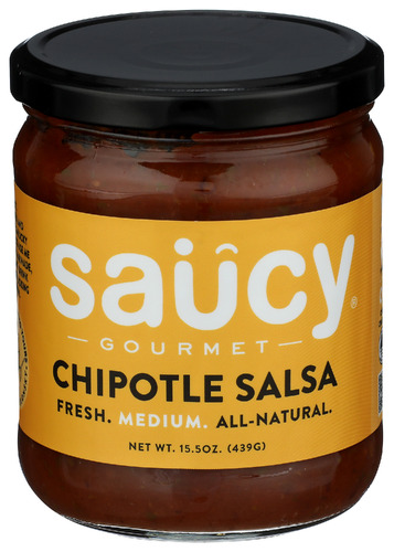 Saucy Gourmet Salsa Medium Chipotle 15.50 Oz