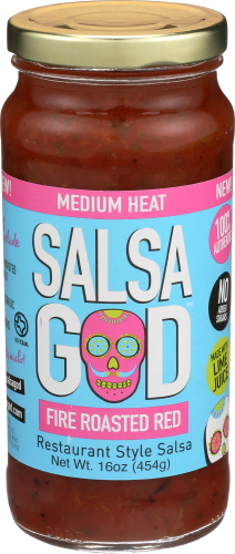 Salsa God Salsa Med Fire Rsted Red 16 Oz