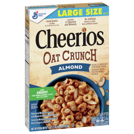General Mills, Oat Crunch Almond Breakfast Cereal Box, Case Of 12, 18.2 Oz