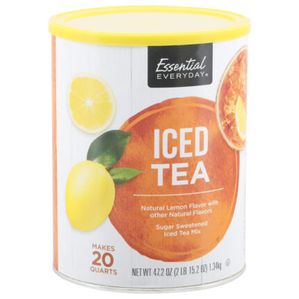 Essential Everyday, Sugar Sweetened Lemon Flavor Iced Tea Mix, Case Of 6, 47.2 Oz