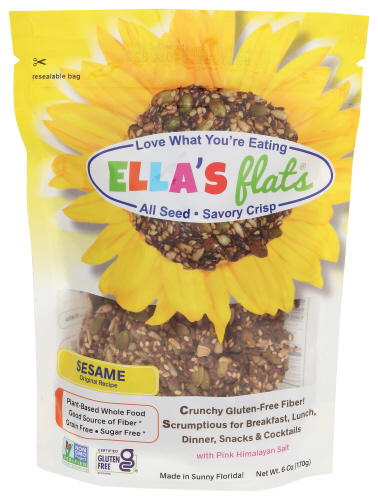 Ellas Flats Crackers Sesame 4.80 Oz
