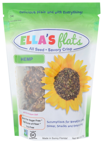 Ellas Flats Crackers Hemp 4.80 Oz