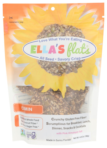 Ellas Flats Crackers Cumin 4.80 Oz