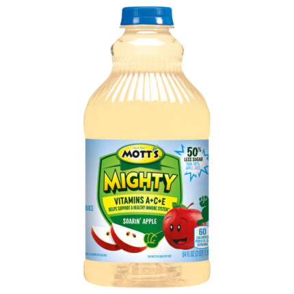 Motts, Mighty Soarin' Apple Juice Bottle, Case Of 8, 64 Flz