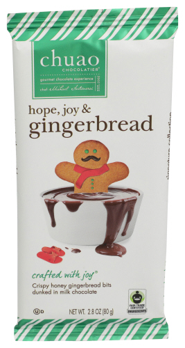 Chuao Chocolatier Choc Bar Hope Joy Gngrbrd 2.80 Oz