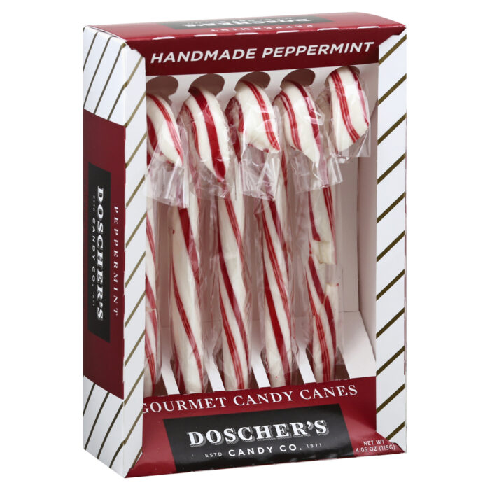 Doscher'S, Gourmet Candy Canes Handmade Peppermint, Case Of 12, 4.05 Oz - Image 1