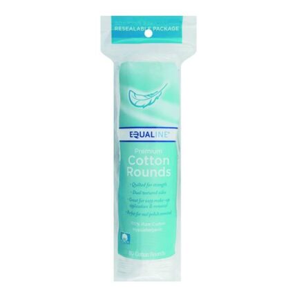 Equaline, Premium Cotton Round, 1 Each, 80 Ct