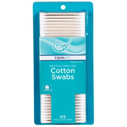 Equaline, Cotton Swabs With Paper Sticks, 1 Each, 375 Ct
