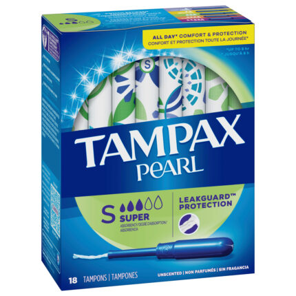 Tampax, Pearl Super Absorbency Unscented Tampons, Case Of 3, 18 Ct