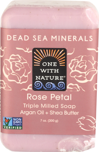 One With Nature Soap Bar Rose Petal 7 Oz